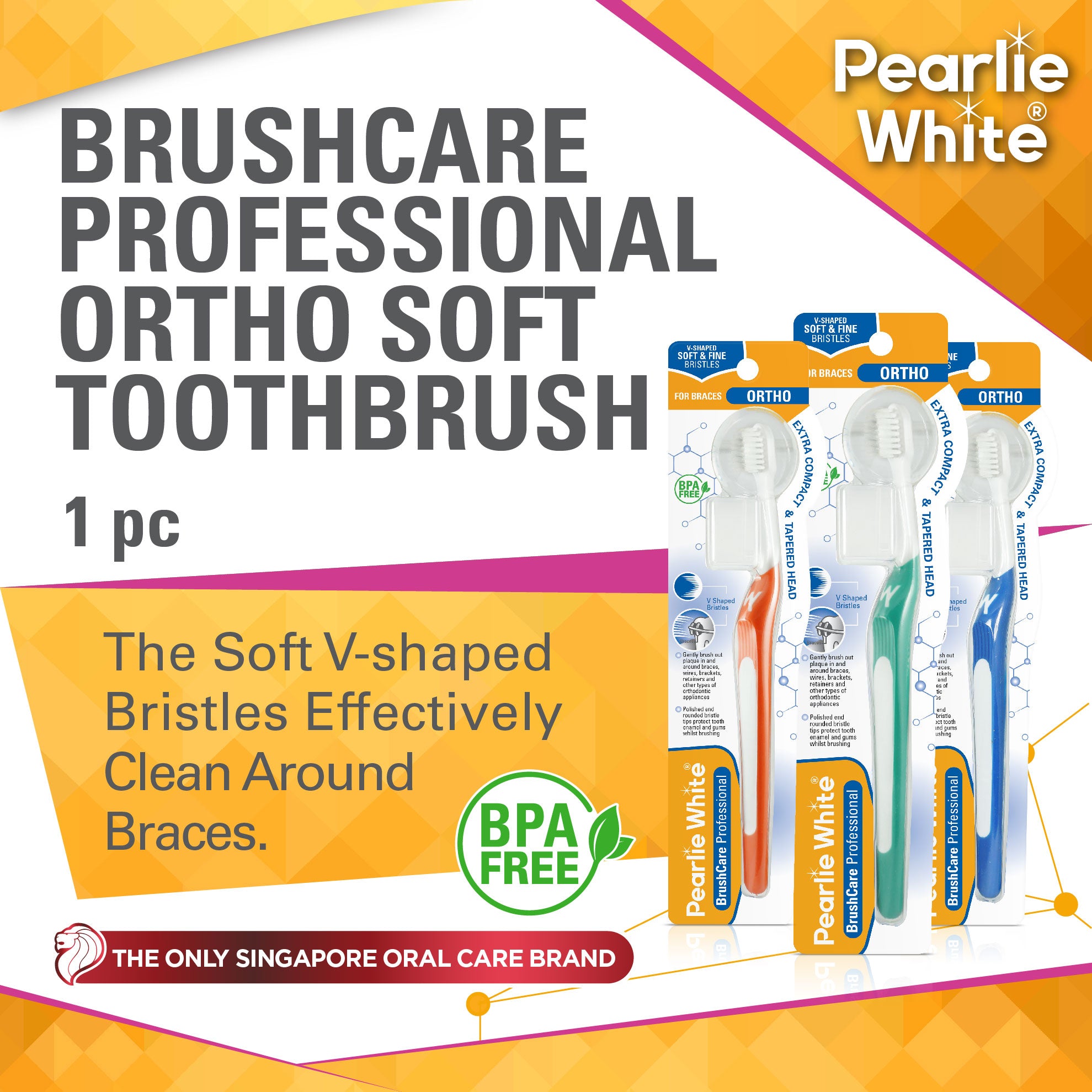 BrushCare Professional Ortho Soft Toothbrush