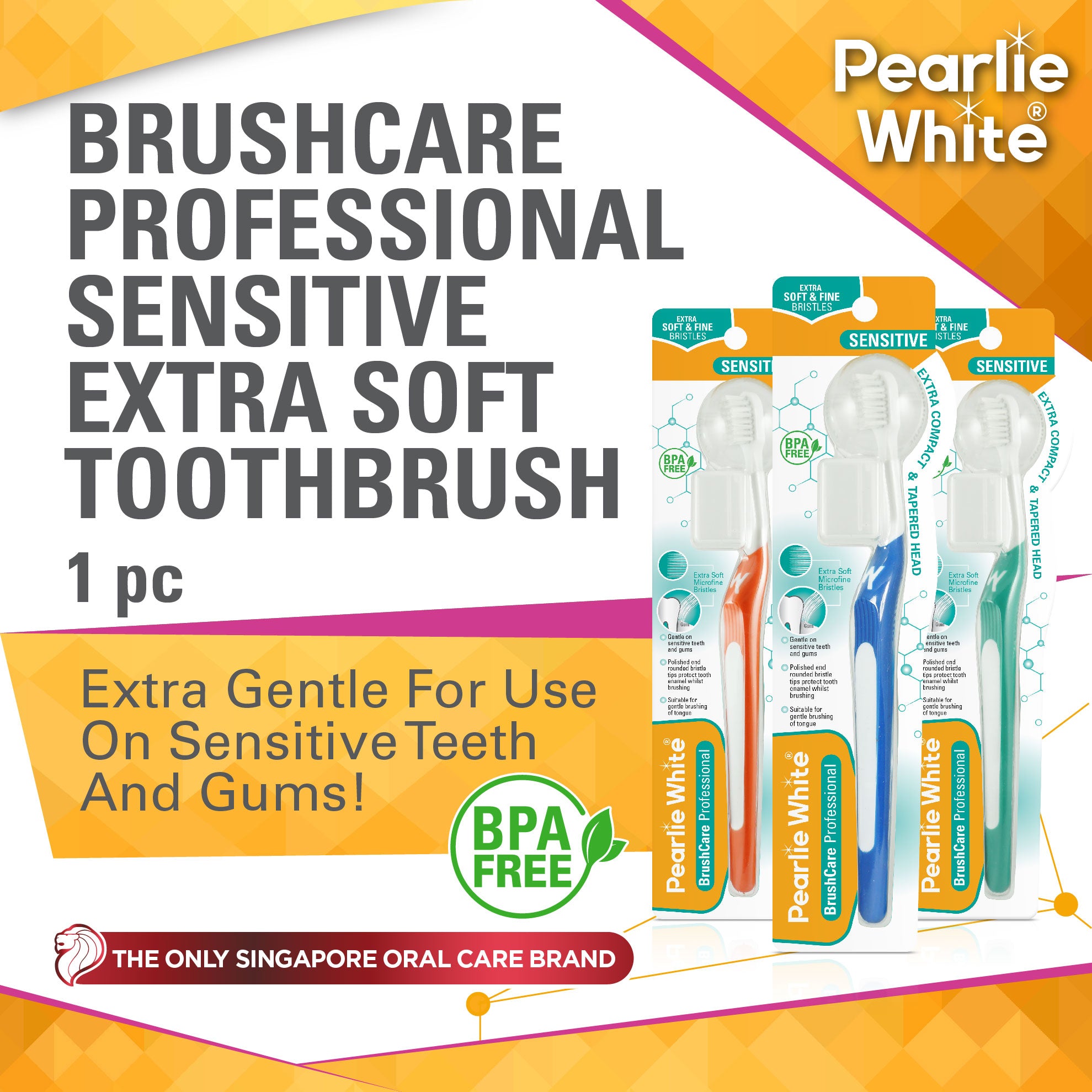 BrushCare Professional Sensitive Extra Soft Toothbrush