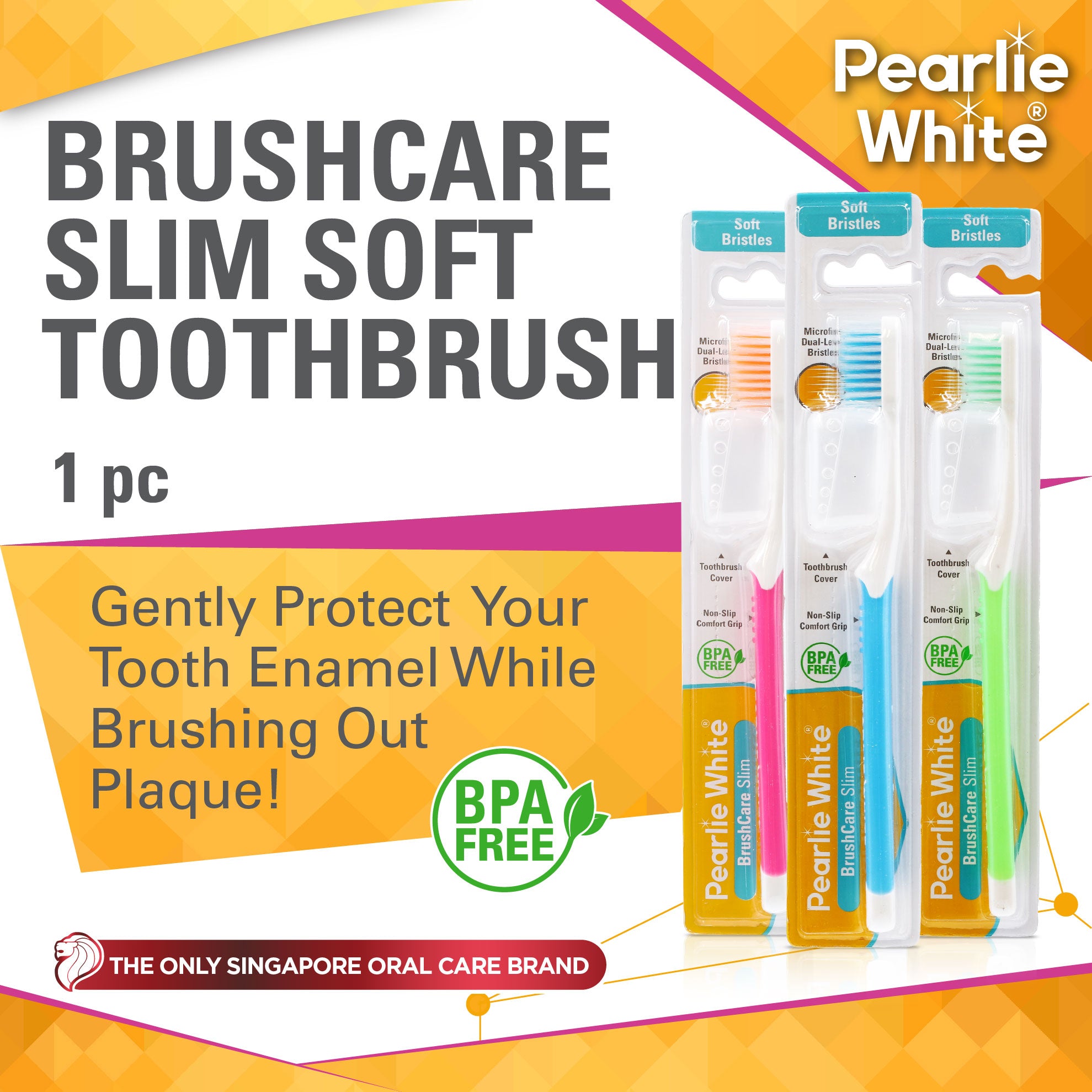 BrushCare Slim Soft Toothbrush