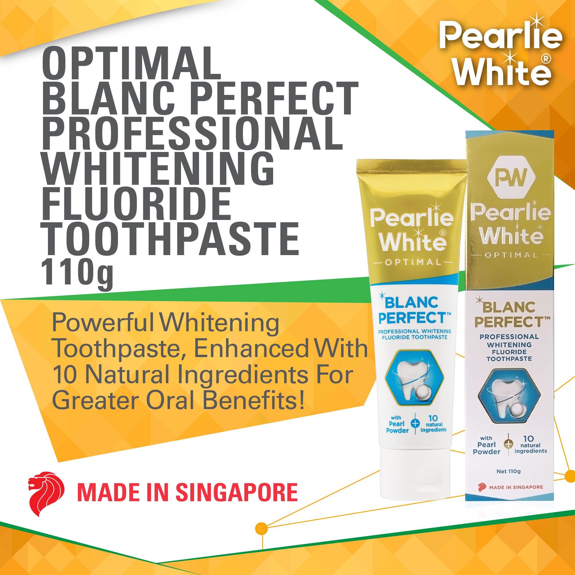 Optimal Blanc Perfect Professional Whitening Fluoride Toothpaste 110g