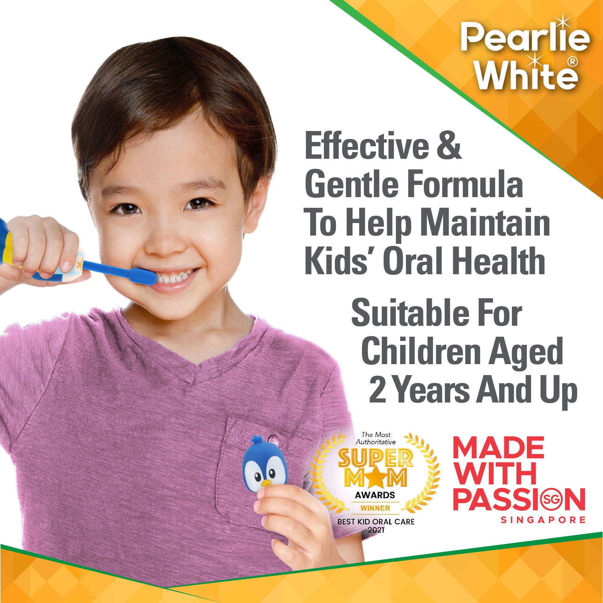 Enamel Safe Kids’ Fluoride Toothpaste (Strawberry) 45g