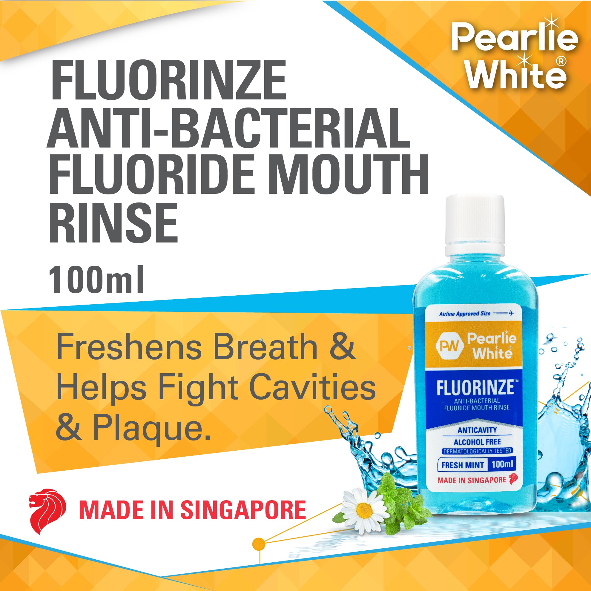 Fluorinze Anti-bacterial Fluoride Mouth Rinse 100ml