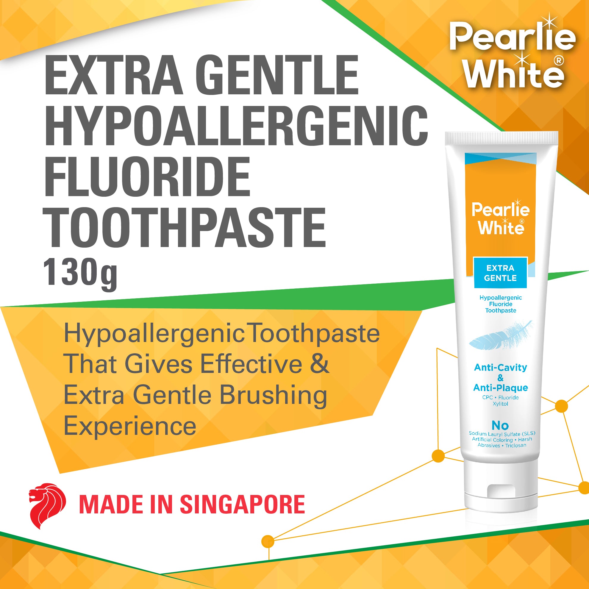 Extra Gentle Hypoallergenic Fluoride Toothpaste 130gm