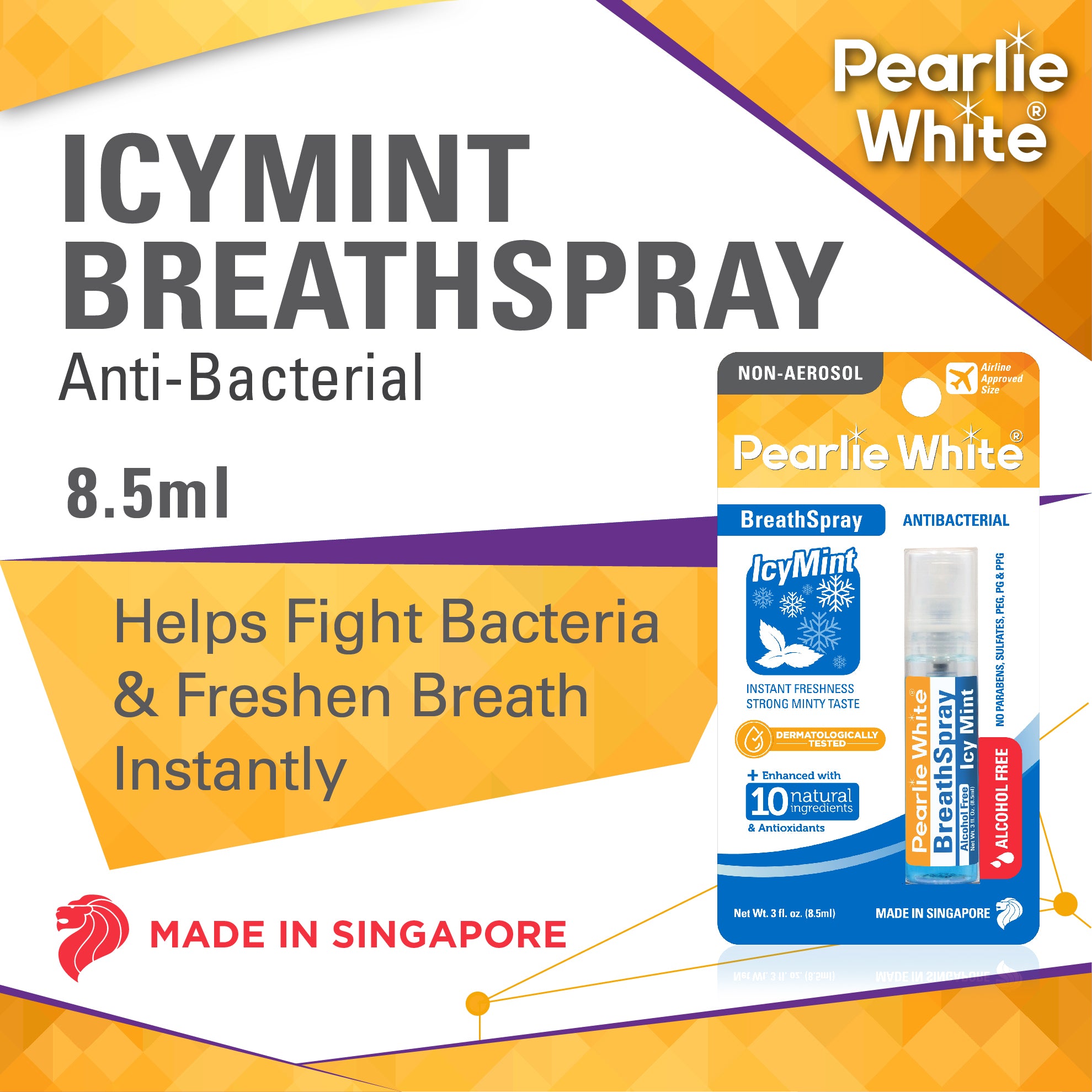 BreathSpray IcyMint 8.5ml - Triple Pack