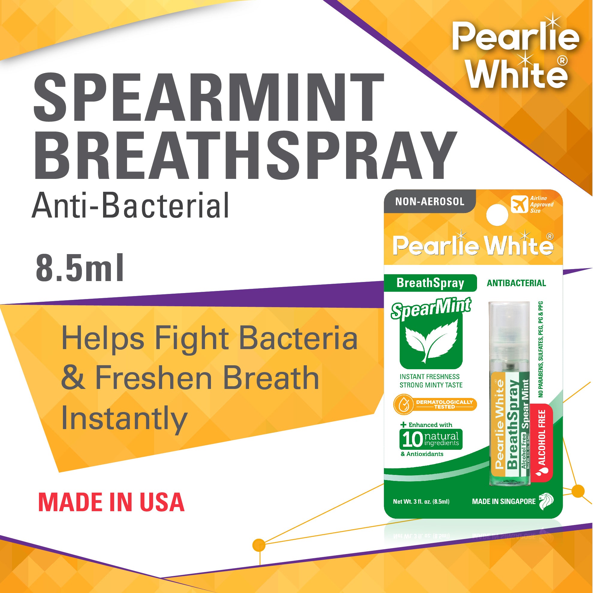 BreathSpray SpearMint (Alcohol Free) 8.5ml