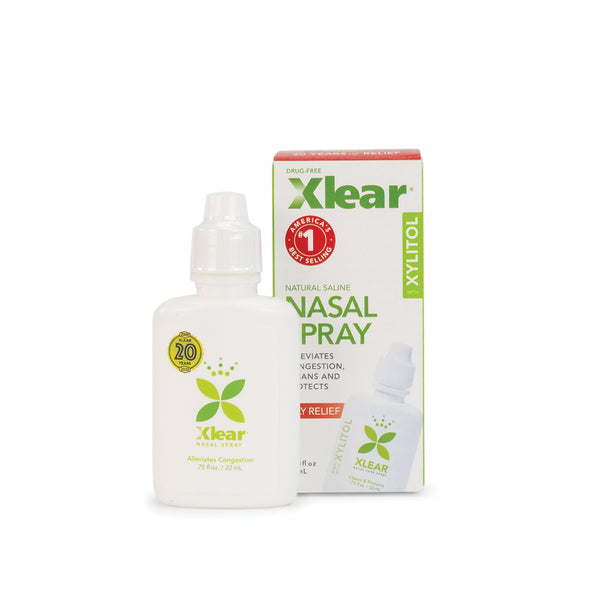 Xlear Natural Saline Sinus Nasal Spray with Xylitol 22ml (0.75 Fl Oz)